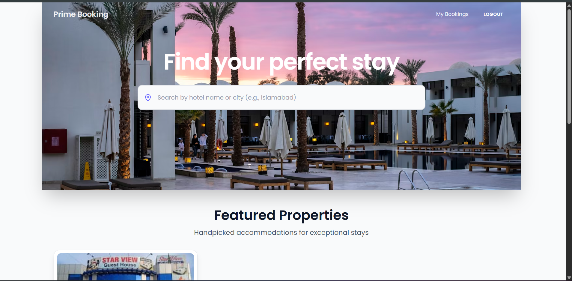 Hotel Booking with Real-time Communication